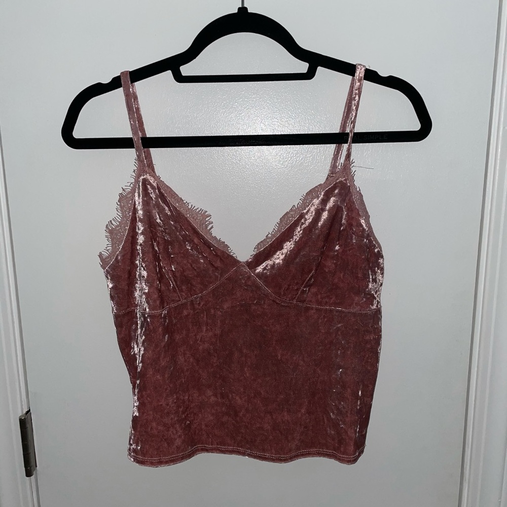 Velvet crop top
